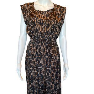 Black and Brown dress with keyhole back, Size Small